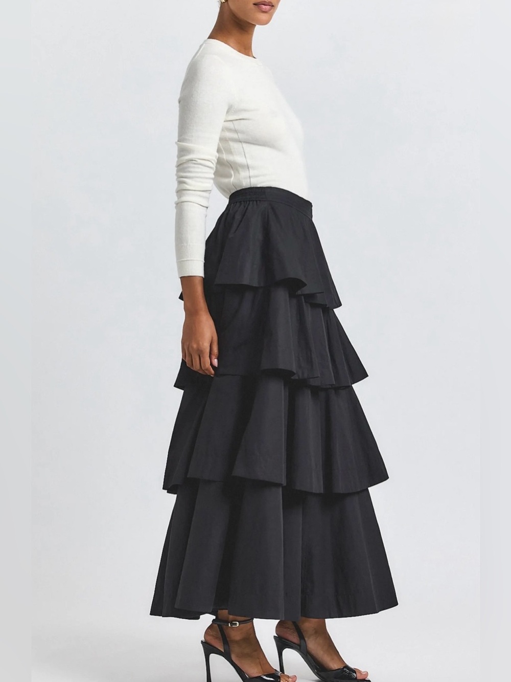 Perla Ruffle Tiered Maxi Skirt